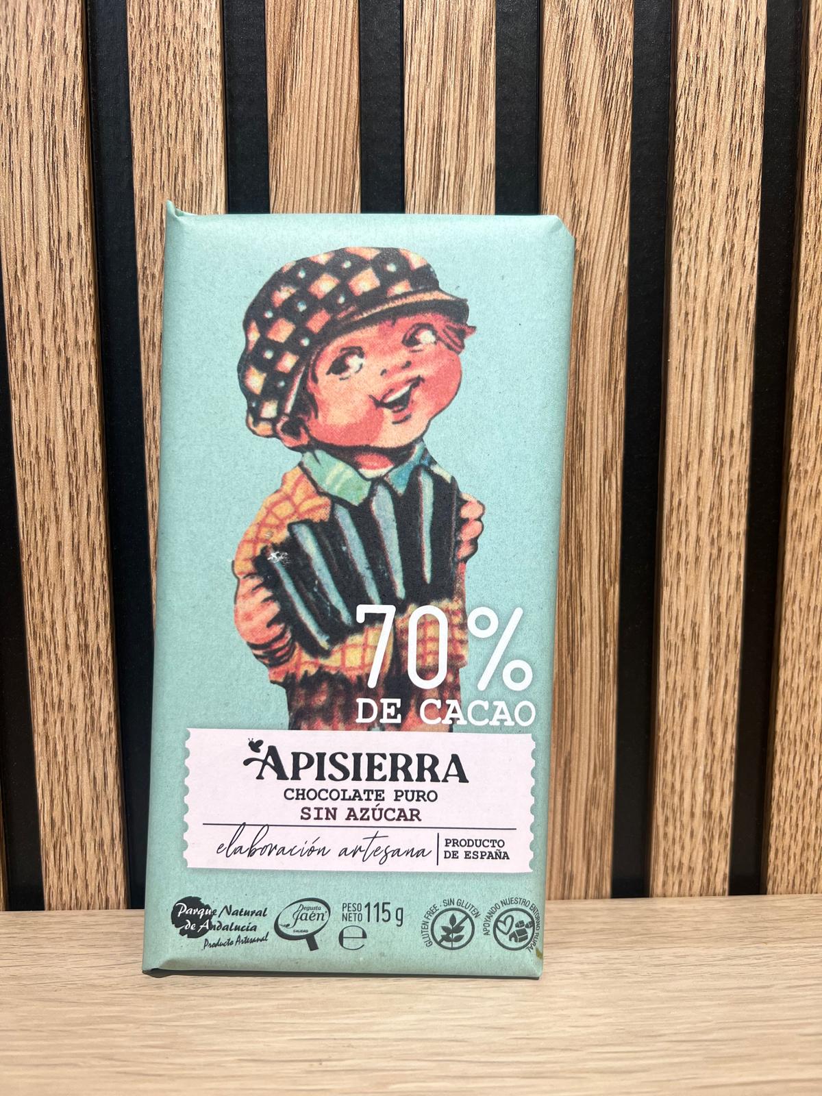 CHOCOLATE 70% - SIN AZÚCAR