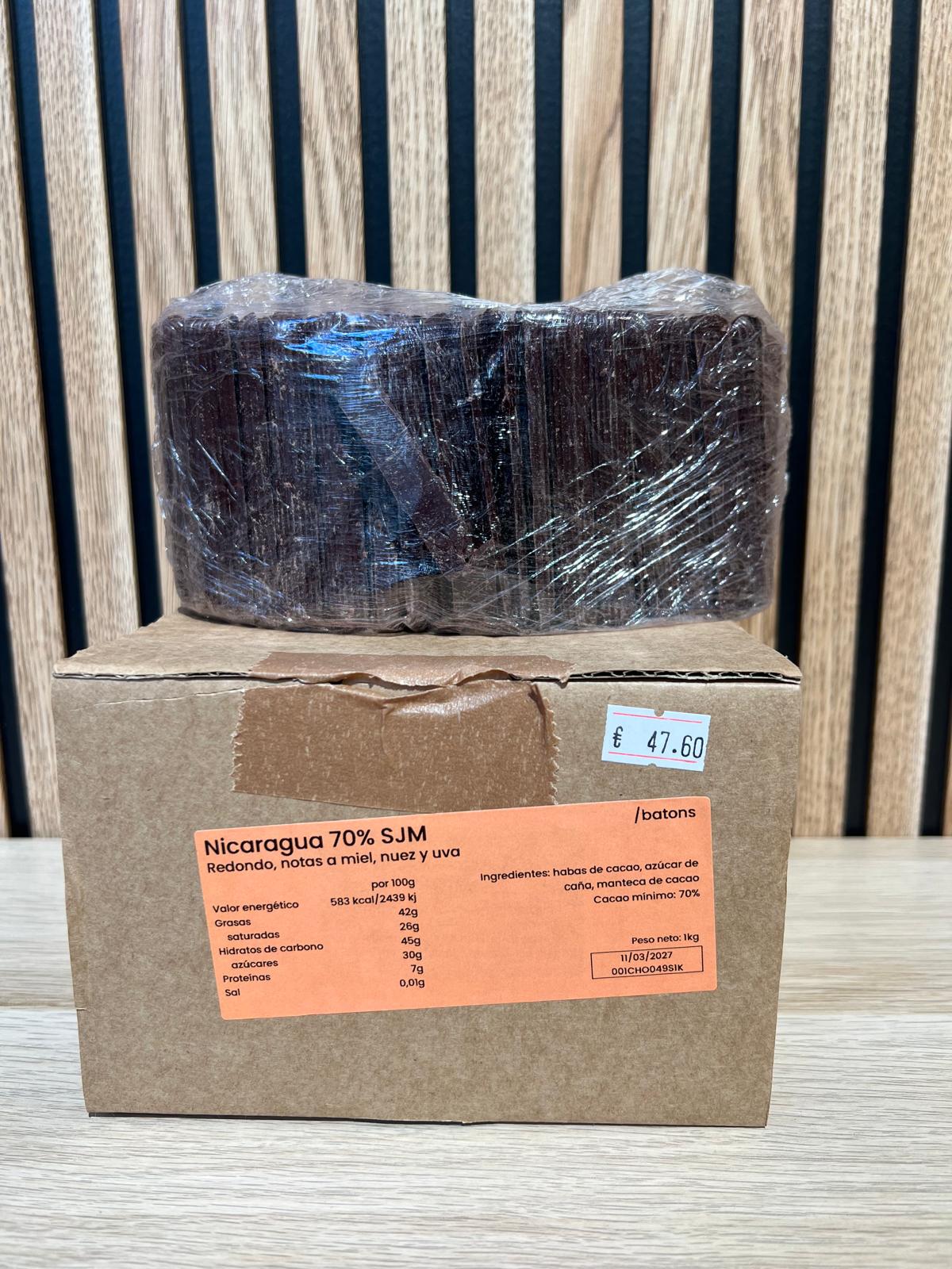 1 KG. DE BATONS DE CHOCOLATE REDONDO, NOTAS A MIEL, NUEZ Y UVA