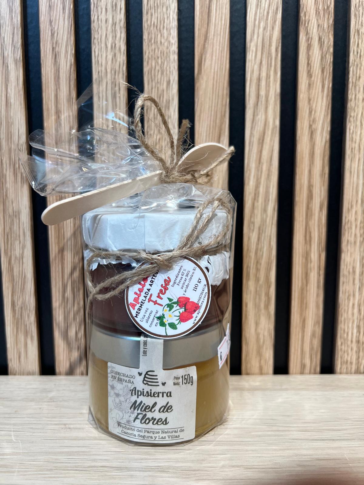 MIEL DE FLORES + MERMELADA DE FRESA