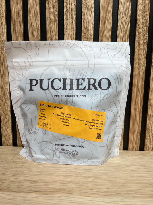 CAFÉ EN GRANO ETHIOPIA AYELE - ALBARICOQUE, MANDARINA Y CARAMELO - 250 GR
