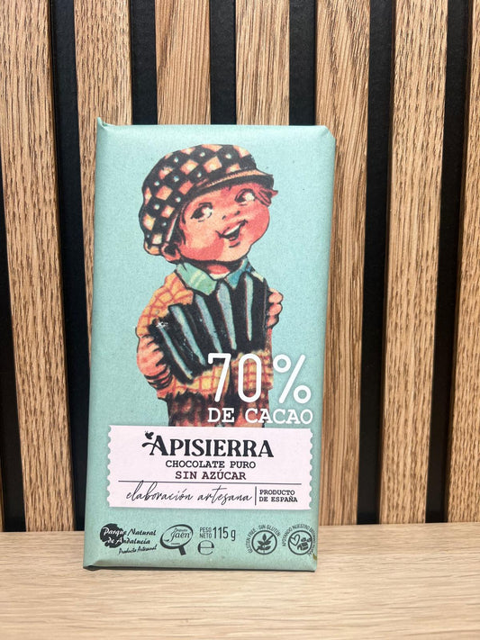 CHOCOLATE 70% - SIN AZÚCAR