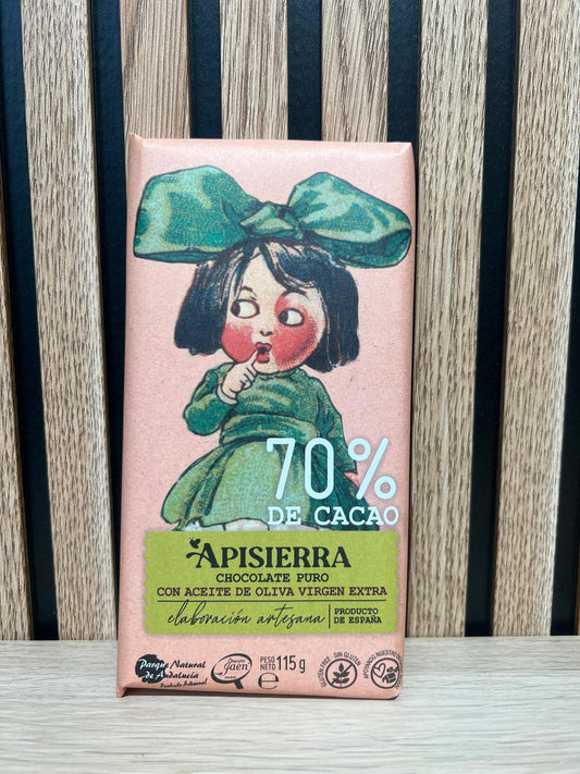 CHOCOLATE 70% - CON ACEITE DE OLIVA VIRGEN EXTRA