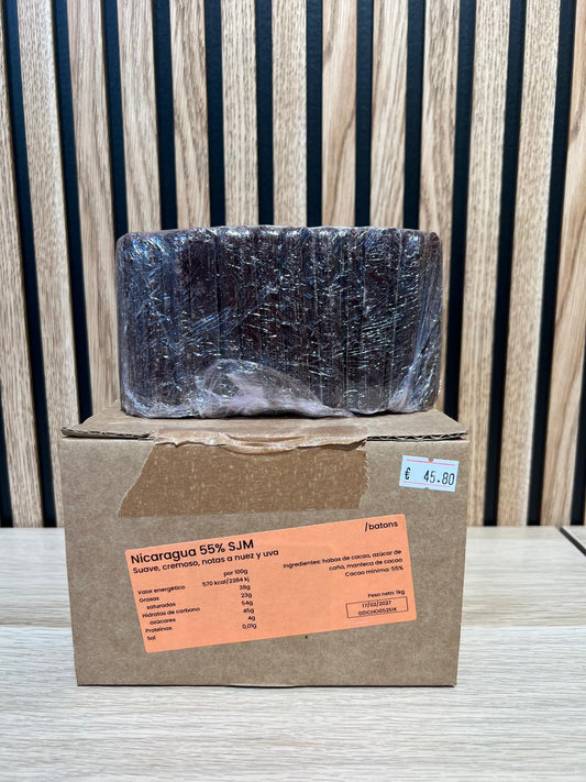 1 KG. DE BATONS DE CHOCOLATE SUAVE, CREMOSO, NOTAS A NUEZ Y UVA