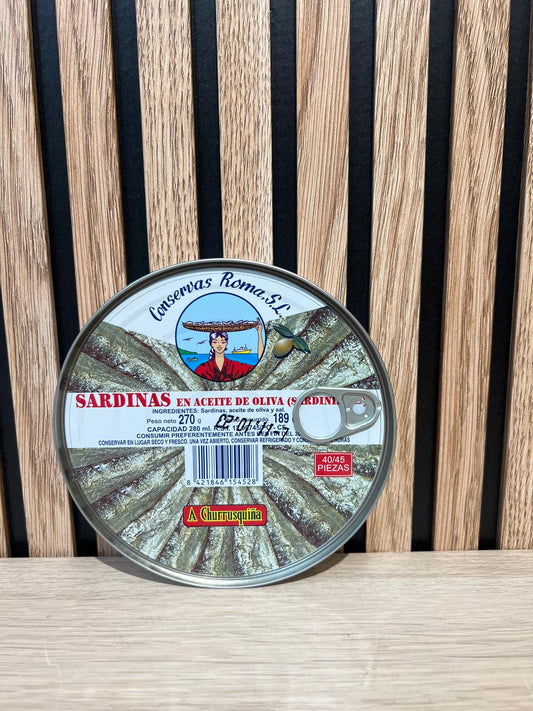 SARDINAS EN ACEITE DE OLIVA 270 GR.