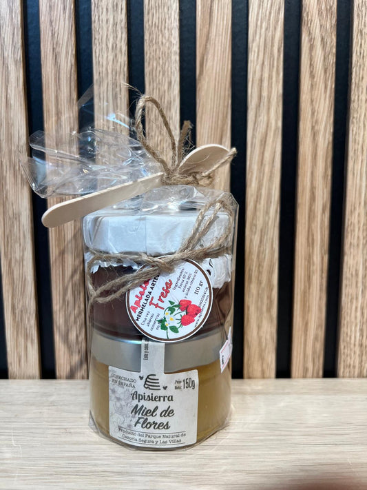 MIEL DE FLORES + MERMELADA DE FRESA